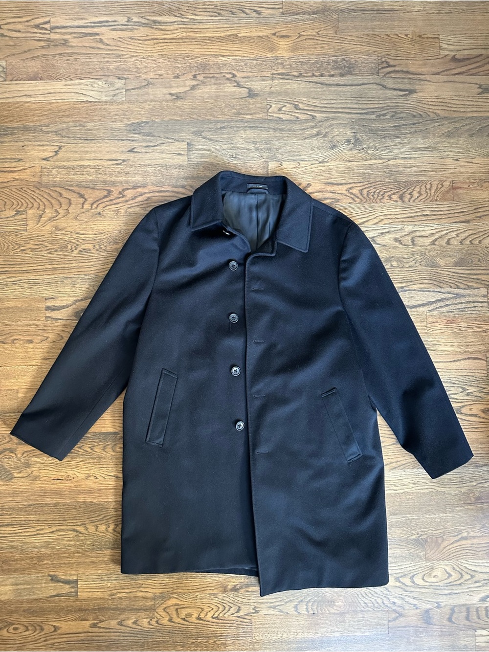 John W. Nordstrom Black Wool Pea Coat